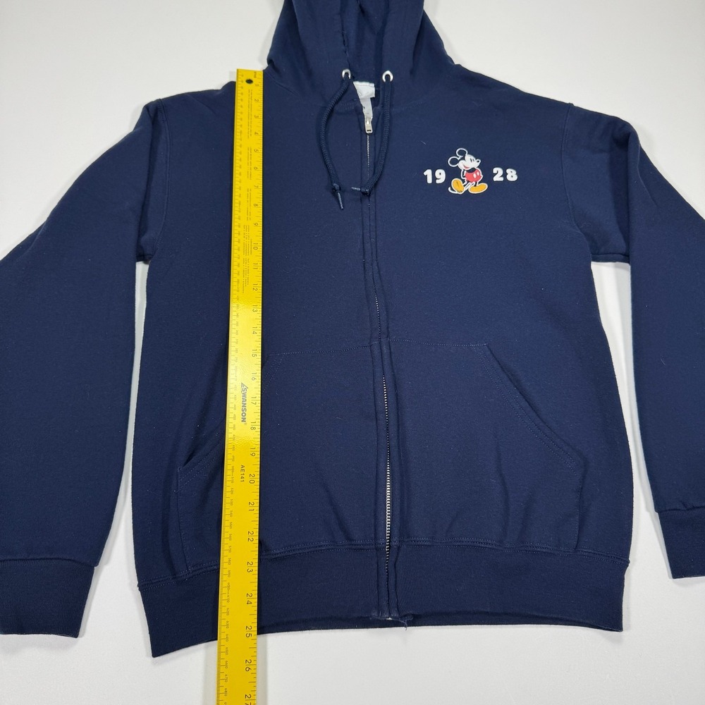 Walt Disney World Mickey Mouse 1928 Hoodie XS Navy Full Zip Unisex Sweatshirt - Picture 4 of 11